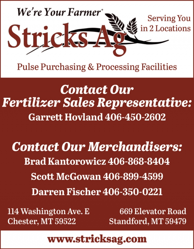 We're Your Farmer, Stricks Ag