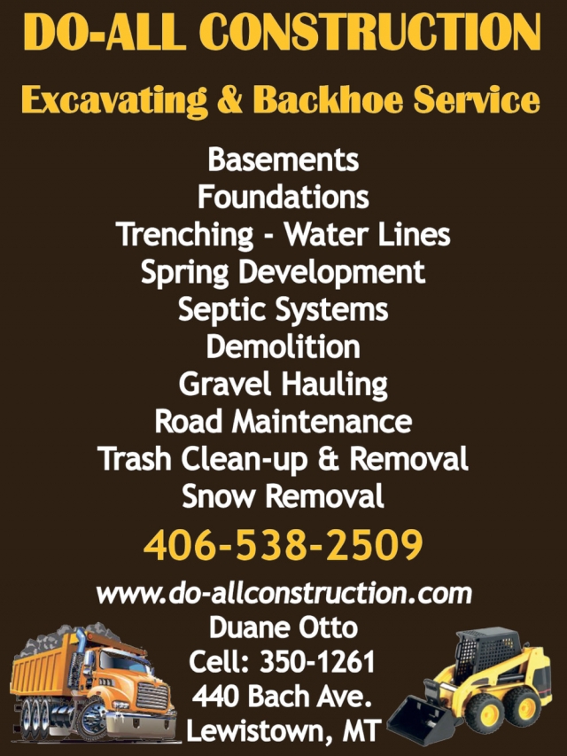 Excavating & Backhoe Service, Do-All Construction