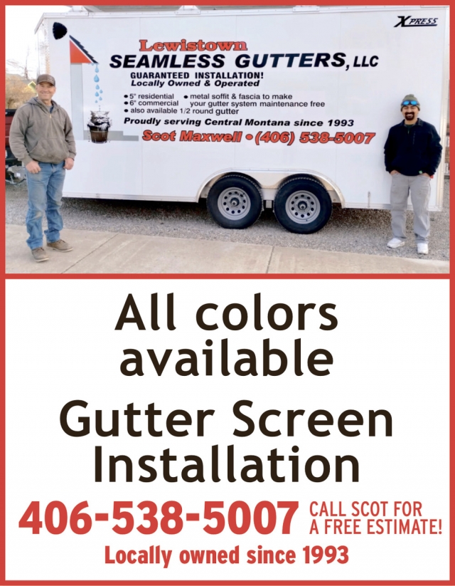 Seamless Gutters, Lewistown Seamless Gutters, Lewistown, MT