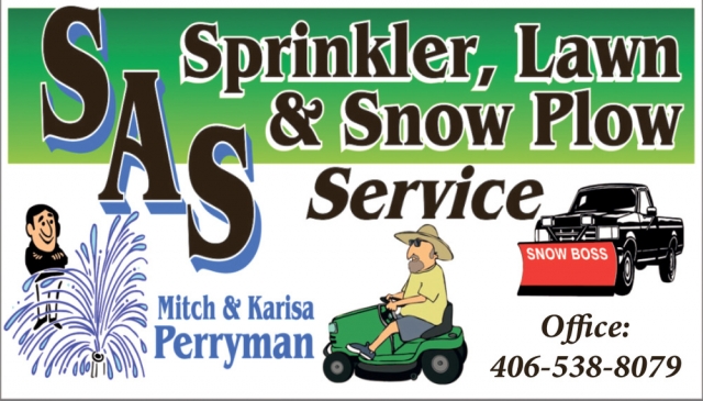 Lawn Mowing, Sprinkler, Lawn & Snow Plow Service, Lewistown, MT
