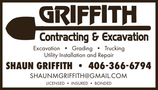 Excavation Services, Griffith Contracting, Lewistown, MT
