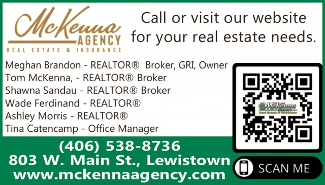 Real Estate & Insurance, McKenna Agency, Lewistown, MT