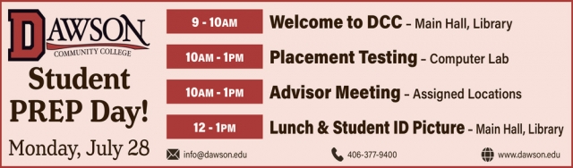 Student Prep Day!, Dawson Community College, Glendive, MT