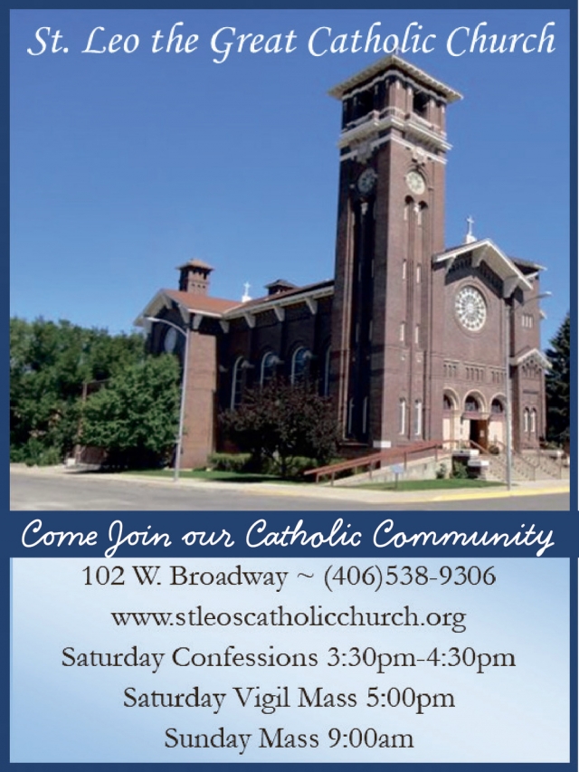 Come Join Our Catholic Community, St. Leo's Catholic Church, Lewistown, MT