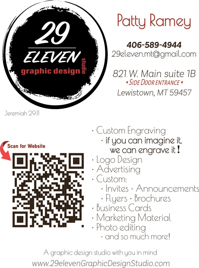 Custom Engraving, 29 Eleven Graphic Design Studio