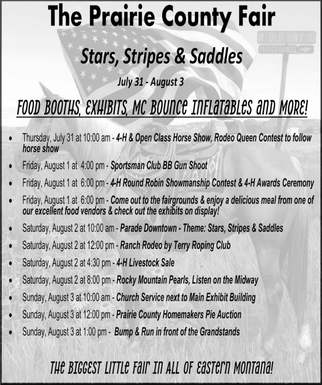 Stars, Stripes & Saddles, Prairie County Fair