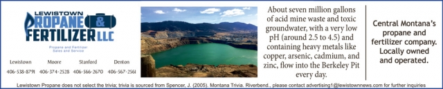 Propane Services, Lewistown Propane & Fertilizer LLC, Stanford, MT