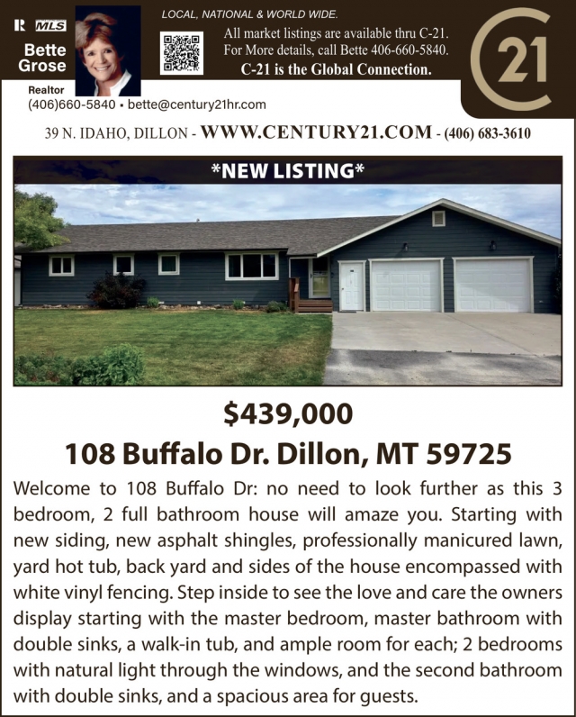 Realtor, Bette Grose - Century 21, Dillon, MT