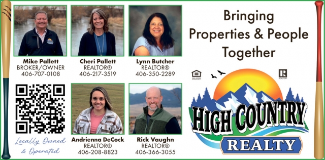Bringing Properties & People Together, High Country Realty, Lewistown, MT
