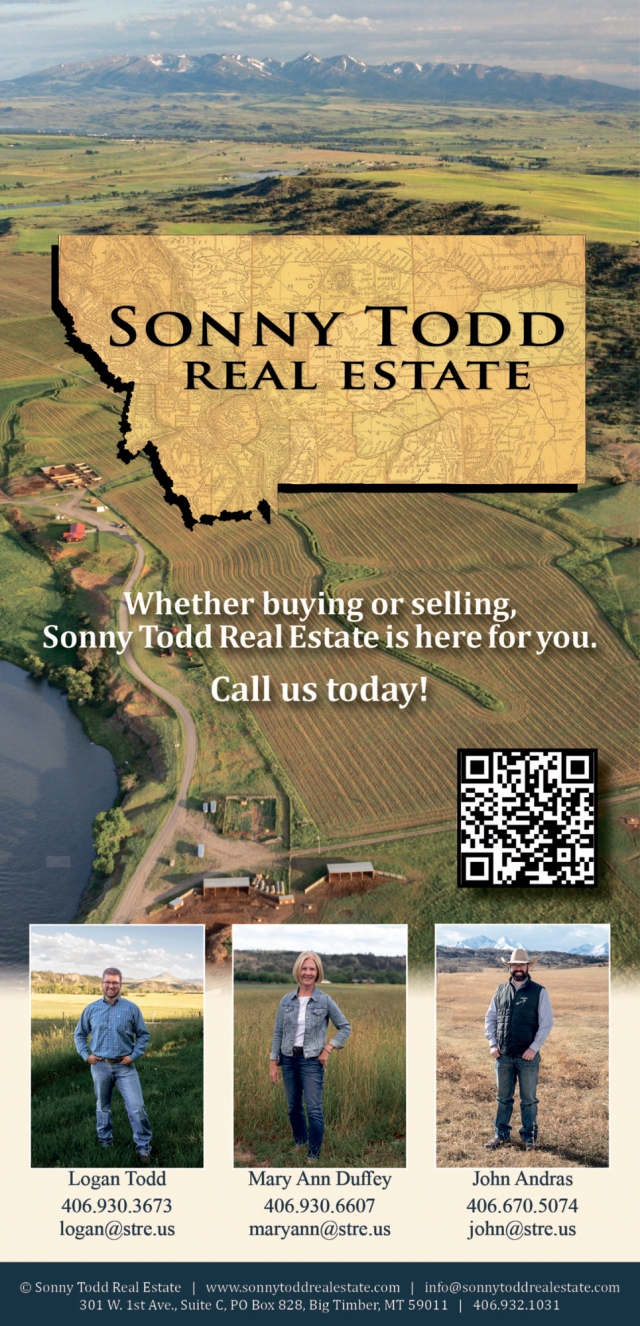 Real Estate Services, Sonny Todd Real Estate, Big Timber, MT