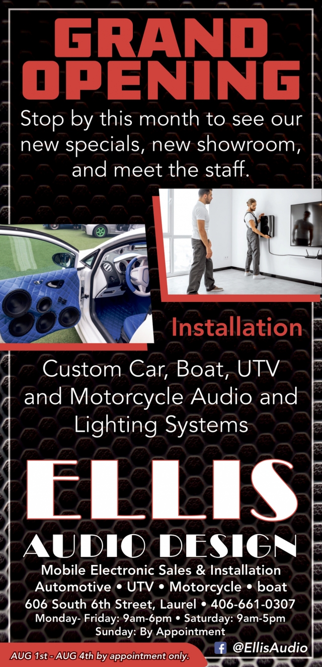 Grand Opening, Ellis Auto Design
