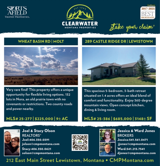 Wheat Basin Rd / Molt, Clearwater Montana Properties - Joel & Stacy Olson / Jessica & Ward Jones