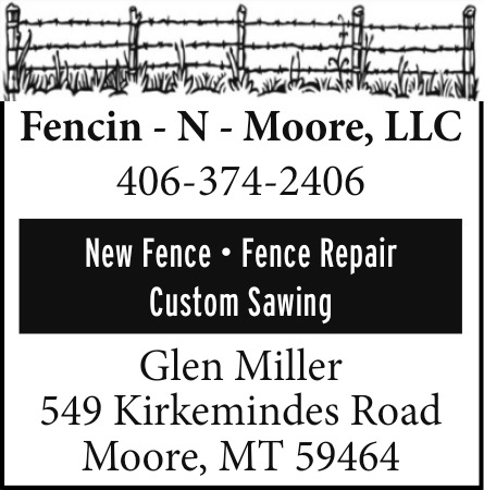 New Fence, Fencin-N-Moore, LLC, Moore, MT