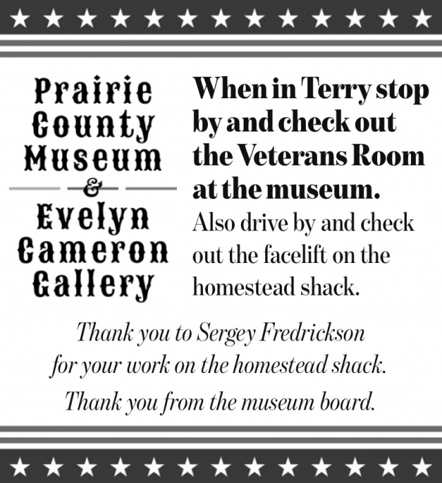 Veterans Room, Prairie County Museum & Evelyn Cameron Gallery, Terry, MT