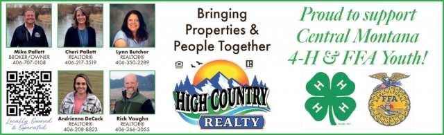Bringing Properties & People Together, High Country Realty, Lewistown, MT