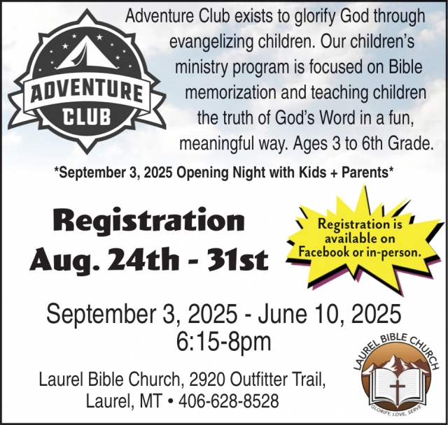 Adventure Club, Laurel Bible Church, Laurel, MT