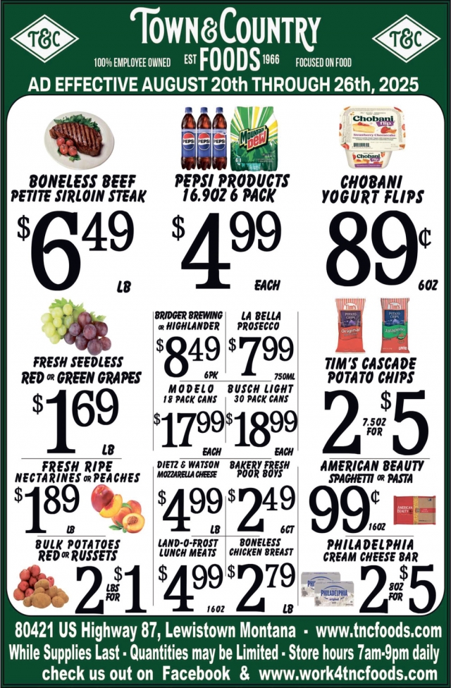 Foods, Town & Country Foods - Lewiston, Lewistown, MT