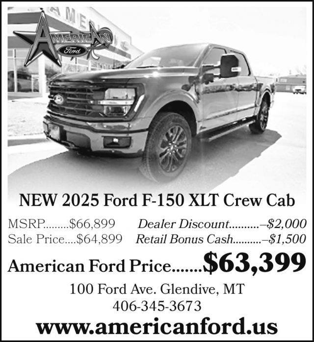 New 2024 Ford F-150 XLT Crew Cab, American Ford - Glendive, Glendive, MT