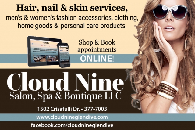 Hair, Nail & Skin Services, Cloud Nine Salon, Spa & Boutique LLC