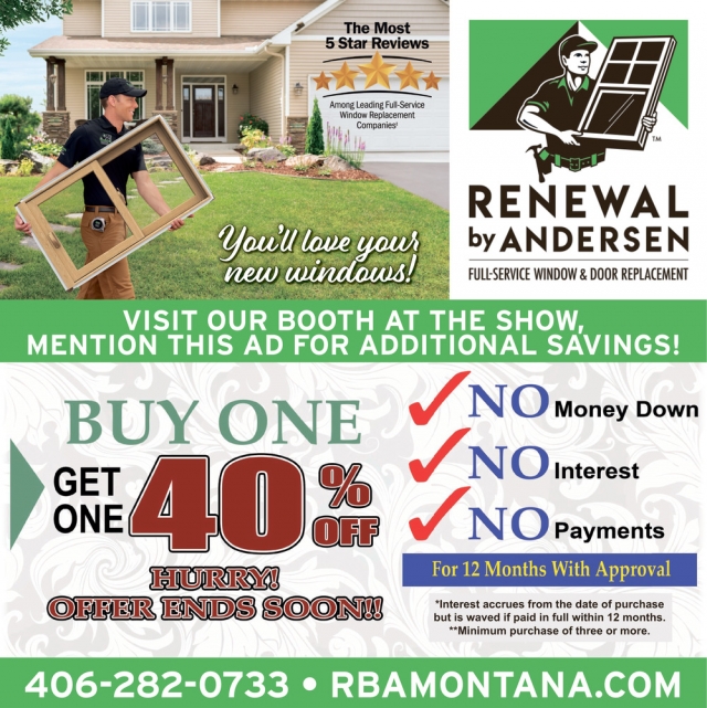Full-service Window & Door Replacement, Renewal by Andersen, Billings, MT
