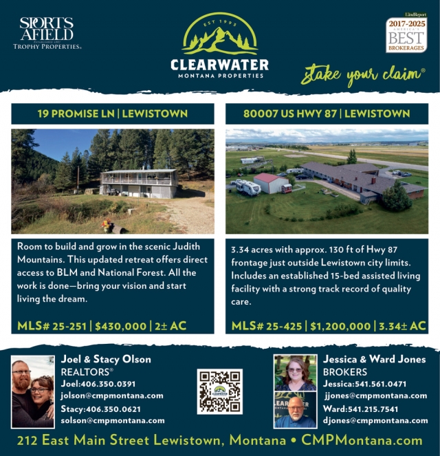 19 Promise Ln / Lewistown, Clearwater Montana Properties - Joel & Stacy Olson / Jessica & Ward Jones