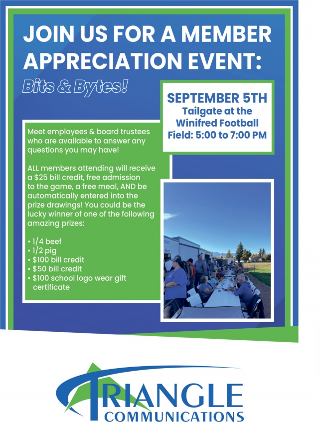 Join Us for A Member Appreciation Event, Triangle Communications, Havre, MT