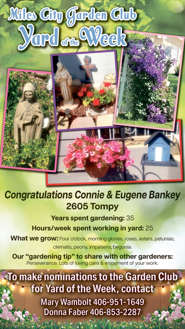 Yard of The Week, Miles City Garden Club
