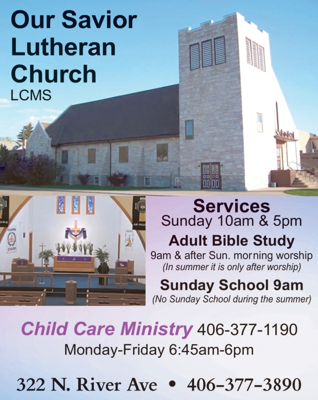 Services, Our Savior Lutheran Church Glendive