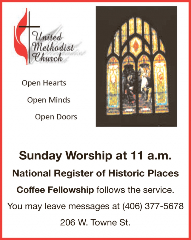 Sunday Worship, Glendive United Methodist Church, Glendive, MT
