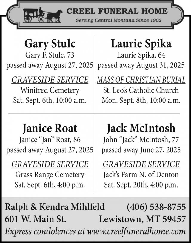 Funeral Home, Creel Funeral Home, Lewistown, MT