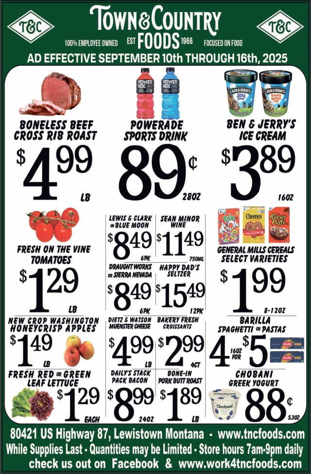 Foods, Town & Country Foods - Lewiston, Lewistown, MT