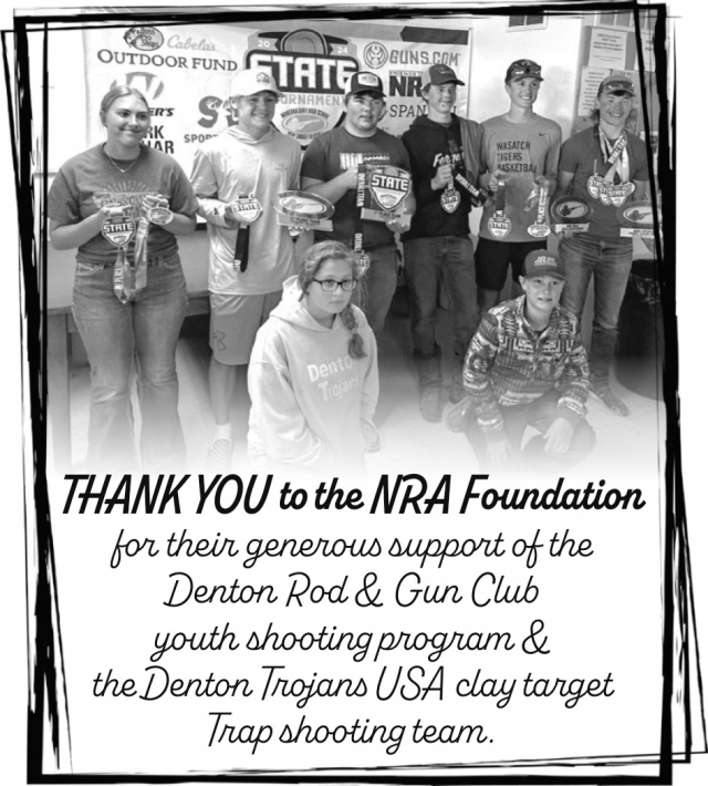 Thank You to the NRA Foundation, Denton Rod & Gun Club