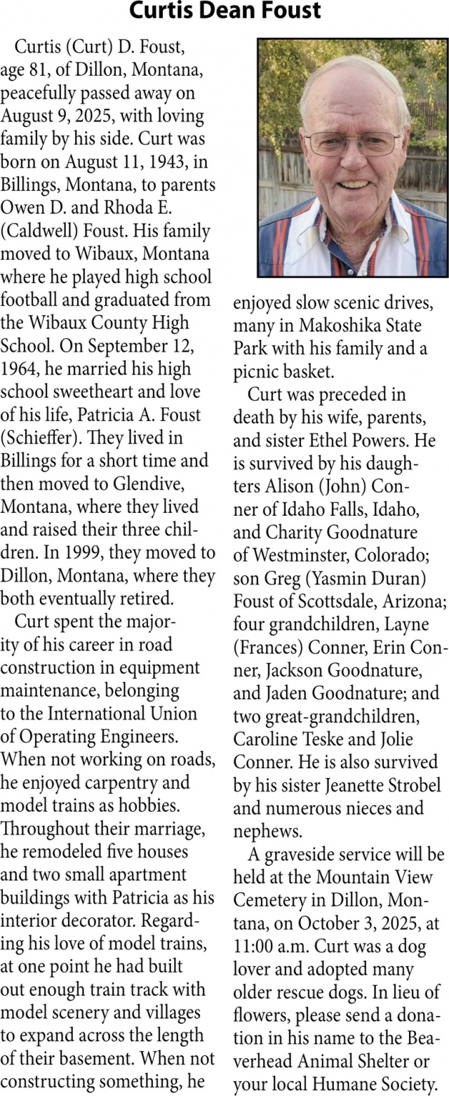 Curtis Dean Foust, The Family of Curtis Dean Foust