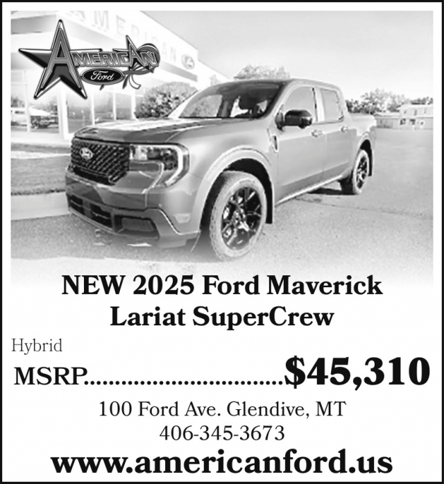 New 2025 Ford Maverick Lariat SuperCrew, American Ford - Glendive, Glendive, MT