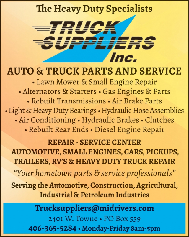 The Heavy Duty Specialists, Truck Suppliers Inc