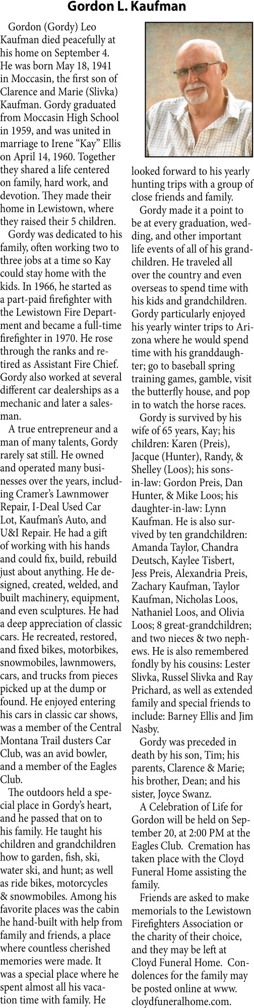 Gordon L. Kaufman, The Family of Gordon L. Kaufman