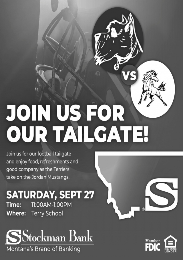 Join Us for Our Tailgate!, Stockman Bank