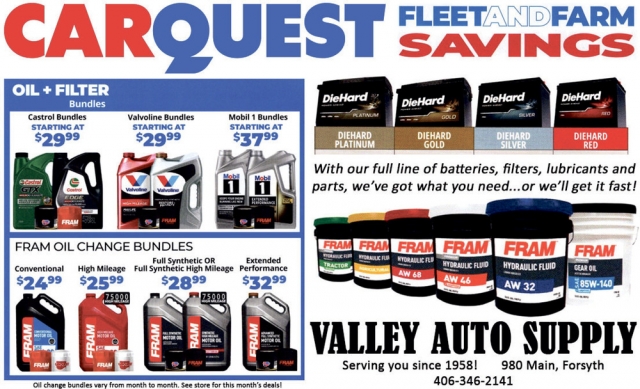 Fleet and Farm Savings, Valley Auto Supply