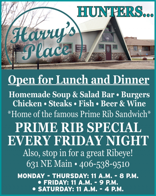 Homemade Soups, Harry's Place, Lewistown, MT