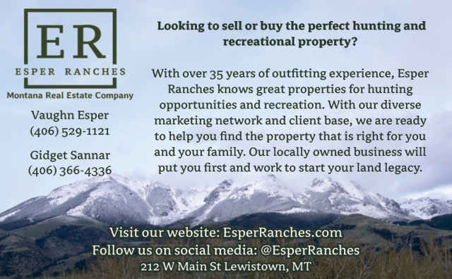 Montana Real Estate Company, Esper Ranches, Lewistown, MT