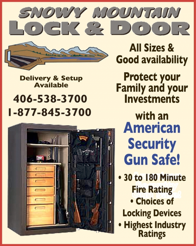Protect Your Family and Your Investments, Snowy Mountain Lock & Door