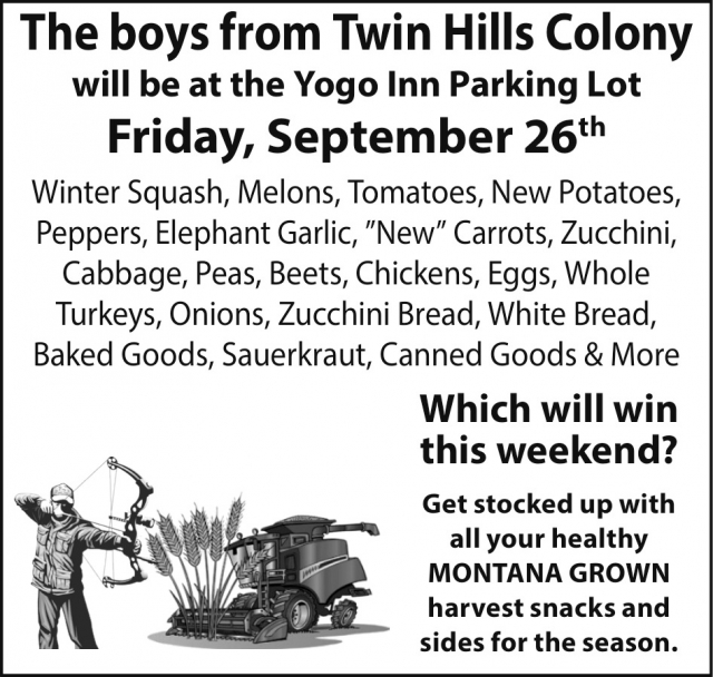 Which Will Win This Weekend?, Twin Hills Colony at The Yogo Inn Parking Lot (April 5, 2024), Lewistown, MT