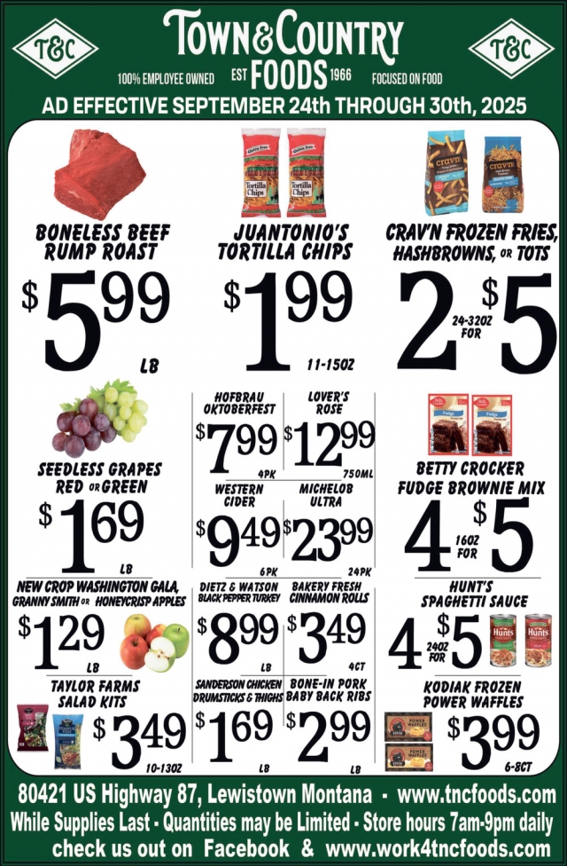 Foods, Town & Country Foods - Lewiston, Lewistown, MT