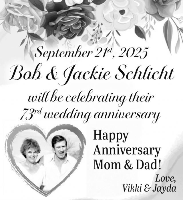 Bob & Jackie Schlicht, Anniversaries