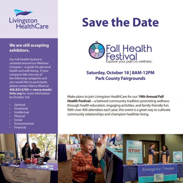 Save the Date, Livingston Healthcare, Livingston, MT