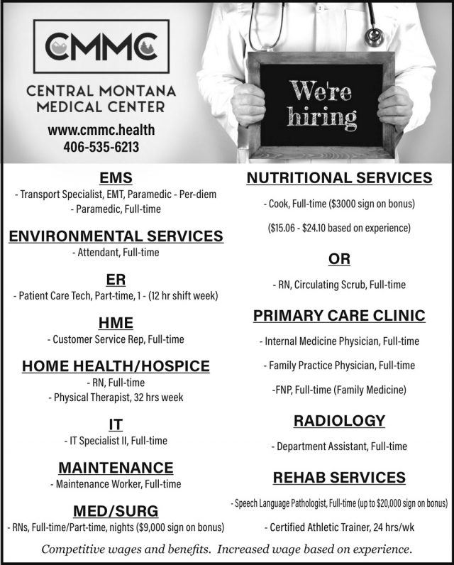 Environmental Services, Central Montana Medical Center, Lewistown, MT