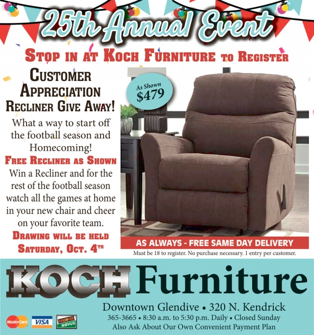 25th Annual Event, Koch Furniture, Glendive, MT