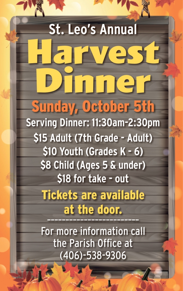 Harvest Dinner, St. Leo's Catholic Church, Lewistown, MT