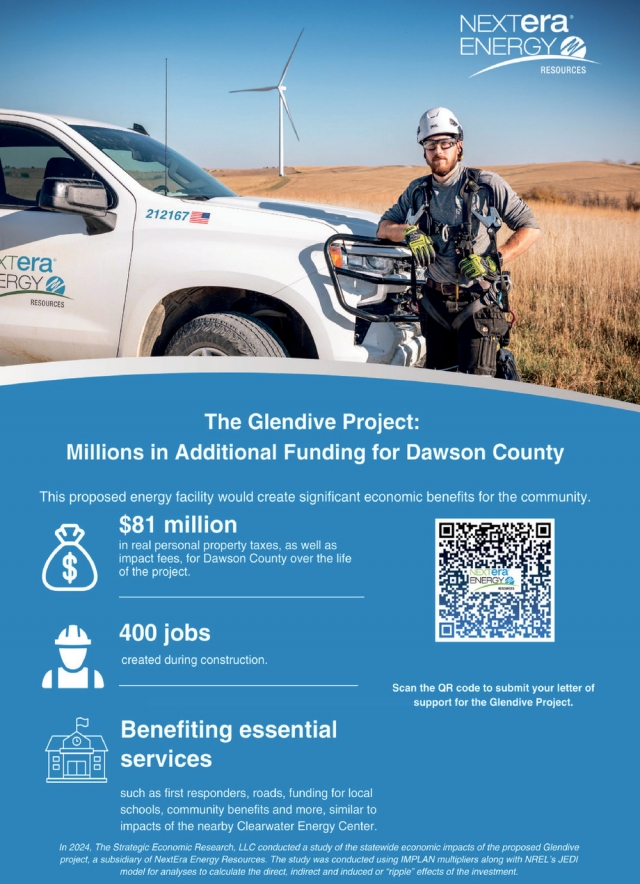 The Glendive Project: Millions in Additional Funding for Dawson County, NextEra Energy Resources