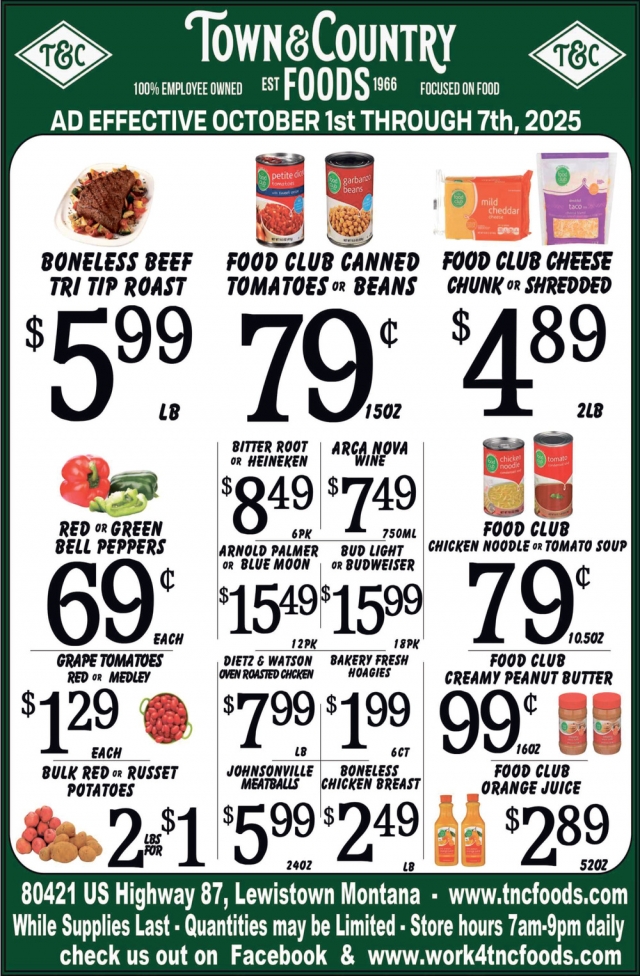 Foods, Town & Country Foods - Lewiston, Lewistown, MT